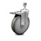 Service Caster 6 Inch Gray Polyurethane Wheel Swivel 12mm Stem Caster with Total Lock Brake SCC-TSTTL20S614-PPUB-M1215 - alternate 1